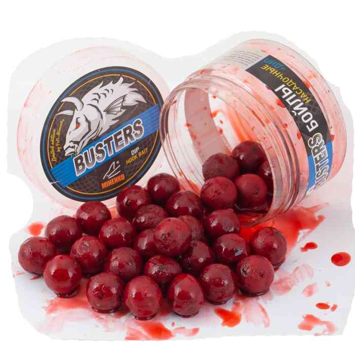 Насадочные бойлы MINENKO STRAWBERRY 20мм (варёные в дипе)