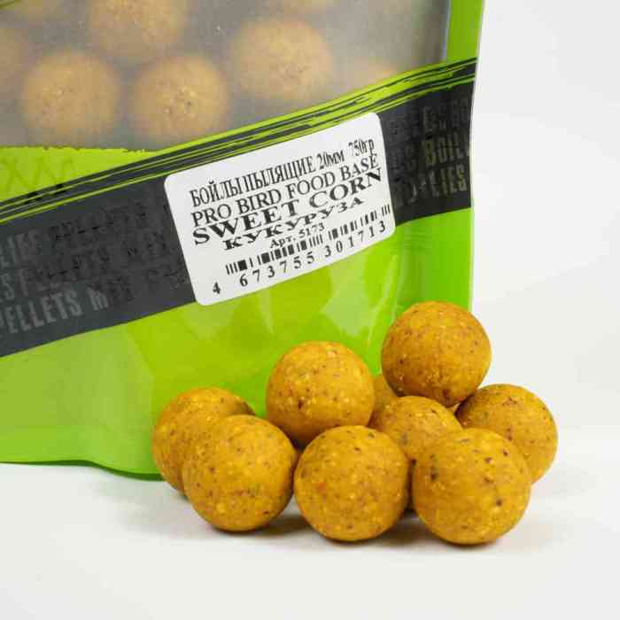 Бойлы пылящие кукуруза PRO BIRD FOOD   д18 мм
