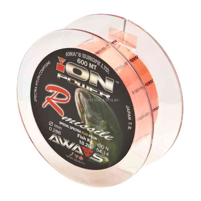 Леска карповая Awa'S ION POWER R-MISSILE FLUO 0.286мм (оранжевая)
