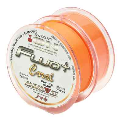 Леска карповая AwaShima ION POWER FLUO+ CORAL 0.234мм