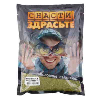 Прикормка «СНАСТИ ЗДРАСЬТЕ!» Зелёный Карп / Карась