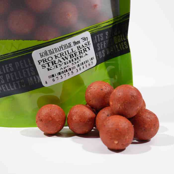 Бойлы варёные клубника PRO KRILL д15 мм